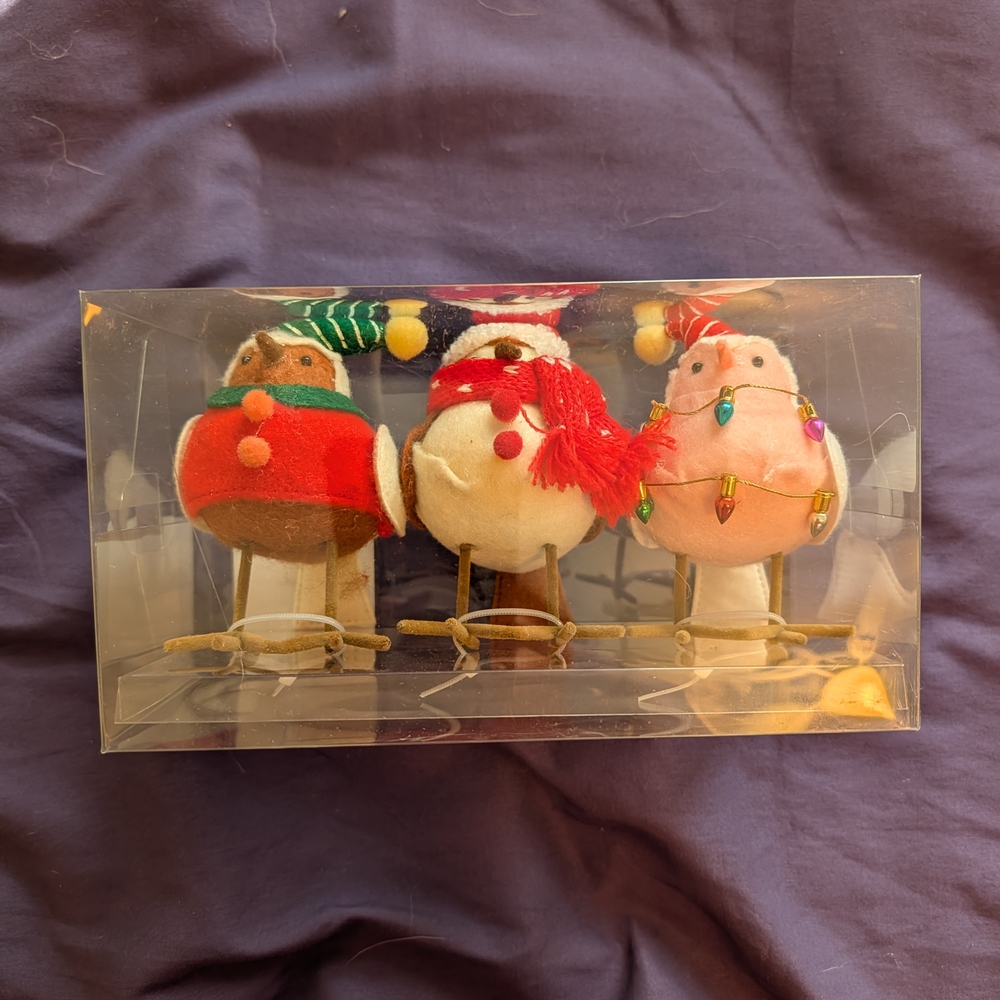 Wondershop Holiday Bird Ornament Trio